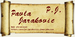 Pavla Jaraković vizit kartica